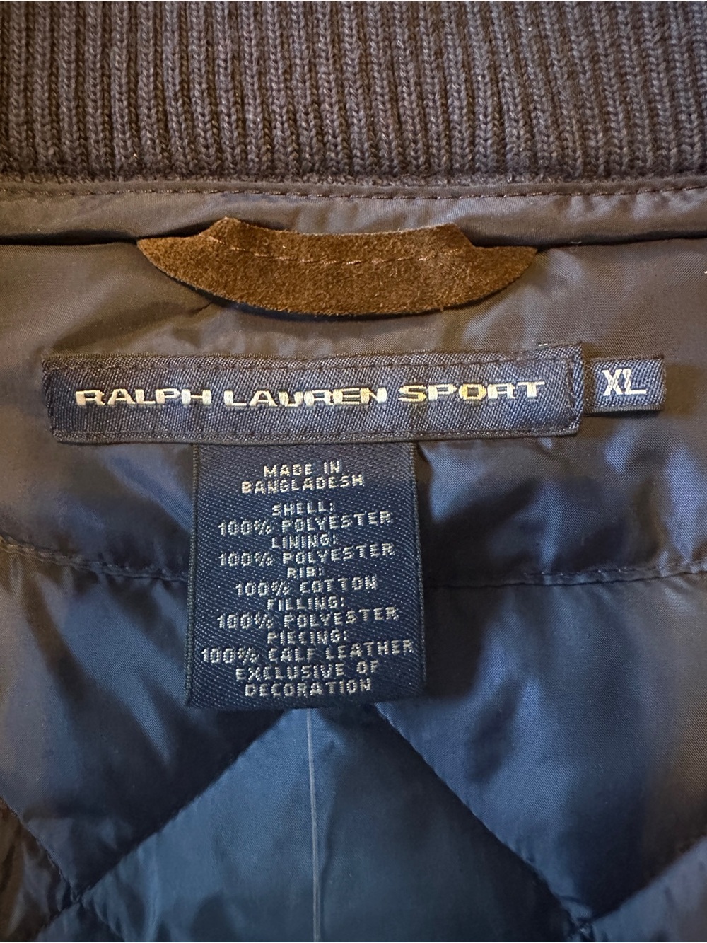 NEW Ralph Lauren Sport Navy Blue County Riders Jockey Club Quilted Puffer XL - Picture 3 of 10